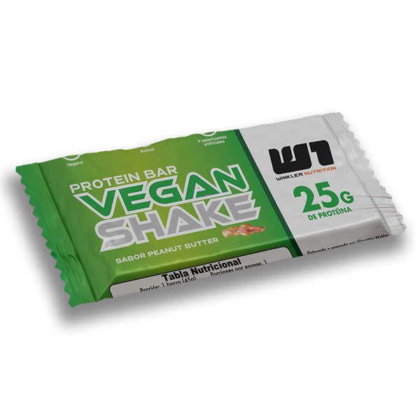 Vegan Shake Protein Bar 45 gr Peanut Butter 25 gr Proteína – Gym Up Store